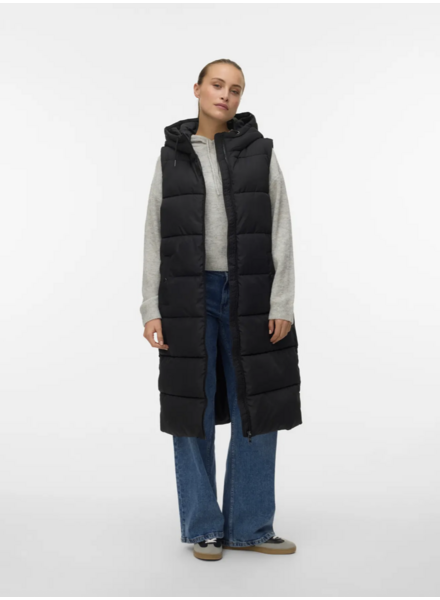 Vero Moda Michelle Long Puffer Vest | Black