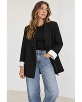 Shirley Fold-up Blazer | Black
