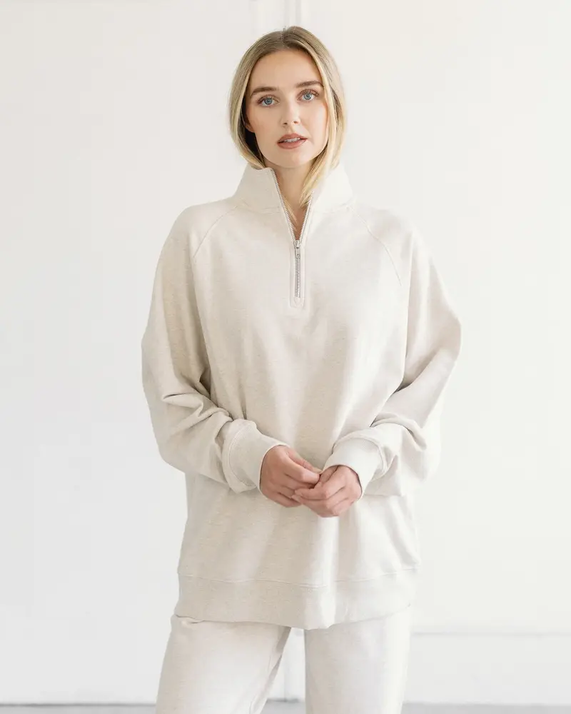 Not Your Boyfriend's Half Zip Sweatshirt | Oat