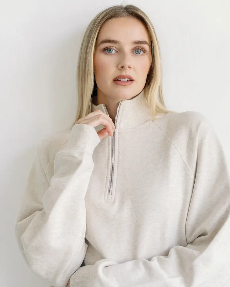 Not Your Boyfriend's Half Zip Sweatshirt | Oat