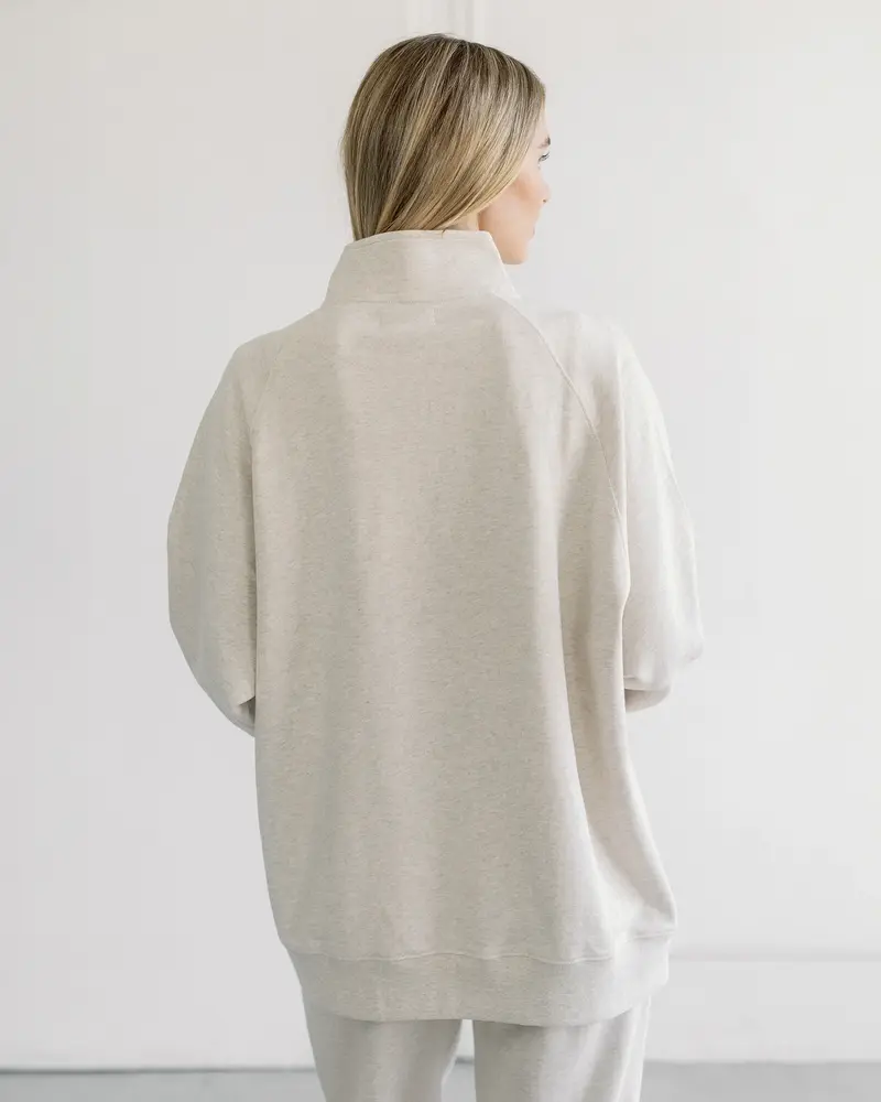 Not Your Boyfriend's Half Zip Sweatshirt | Oat