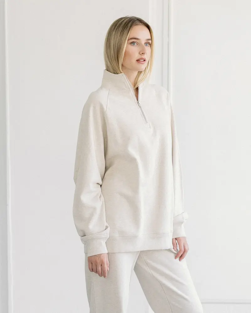 Not Your Boyfriend's Half Zip Sweatshirt | Oat