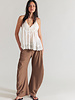 Free People Spotlight Washed Barrel Chino Trousers | Brown