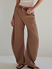 Free People Spotlight Washed Barrel Chino Trousers | Brown