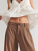 Free People Spotlight Washed Barrel Chino Trousers | Brown