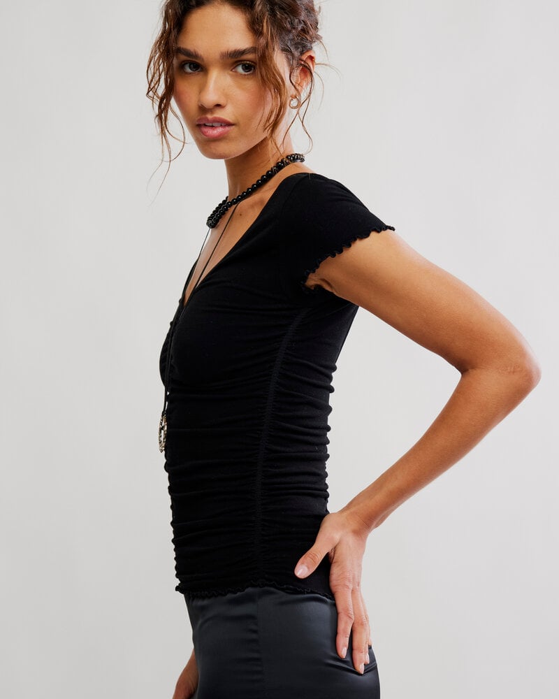 Free People Little Extra Tee | Black