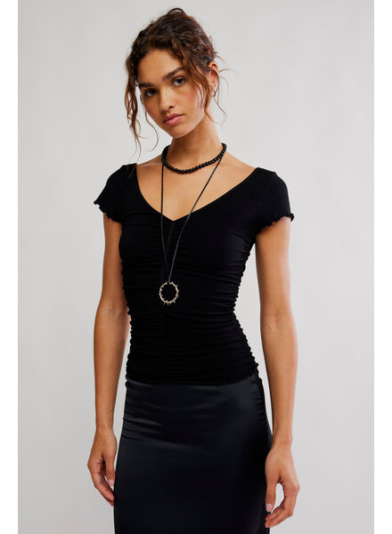 Free People Little Extra Tee | Black