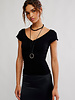 Free People Little Extra Tee | Black