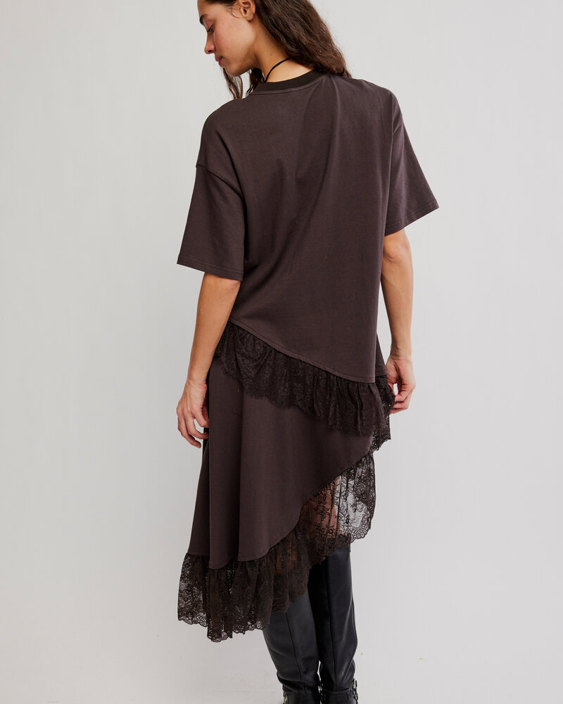 Free People Frosted Lace Layered Tee
