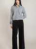 Briezy Denim Trim Sweater Top