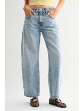 Just Black Denim Colleen High Rise Clean Barrel Jean | Light Denim