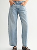 Just Black Denim Colleen High Rise Clean Barrel Jean | Light Denim