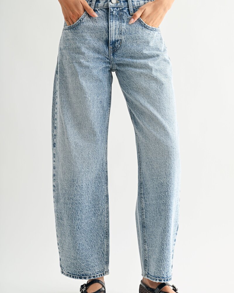 Just Black Denim Colleen High Rise Clean Barrel Jean | Light Denim