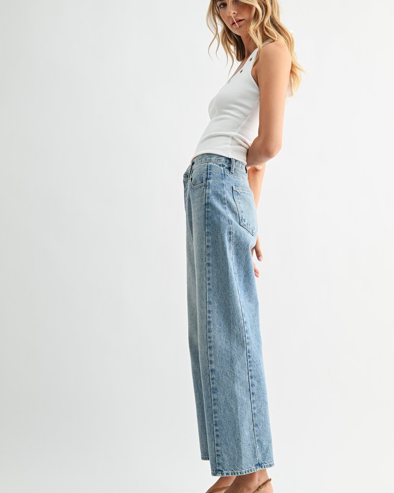 Just Black Denim High Rise Barrel Jean Twist | Denim