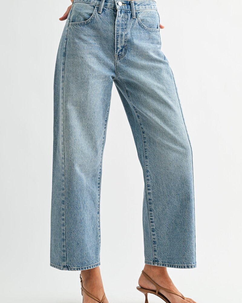 Just Black Denim High Rise Barrel Jean Twist | Denim