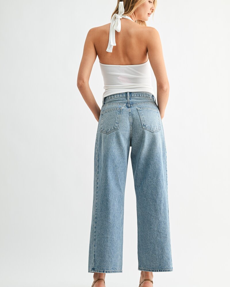 Just Black Denim High Rise Barrel Jean Twist | Denim
