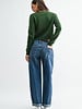Just Black Denim Bobbie Mid Rise Cuffed Barrel Jean | Dark Denim
