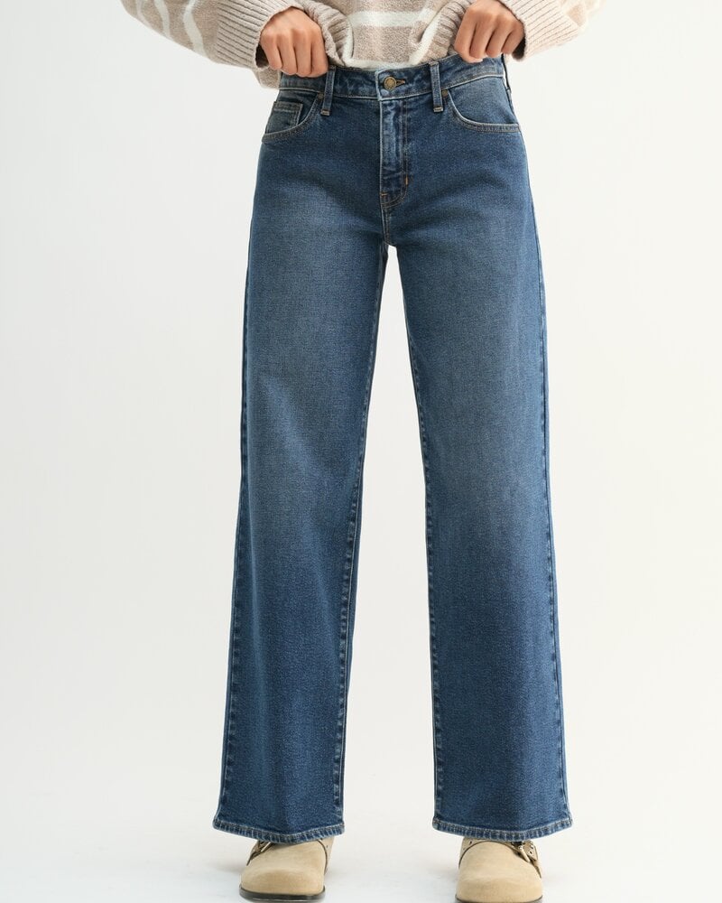 Just Black Denim Reba Mid Rise Slim Wide Leg