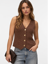 Vero Moda Penelope Vest | Cocoa