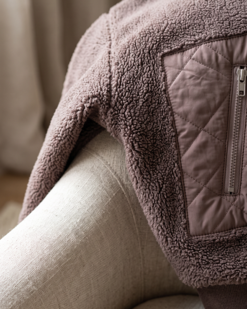 Tess Teddy Quilted Coat | Espresso