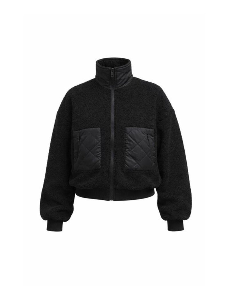 Vero Moda Tess Teddy Quilted Coat | Black