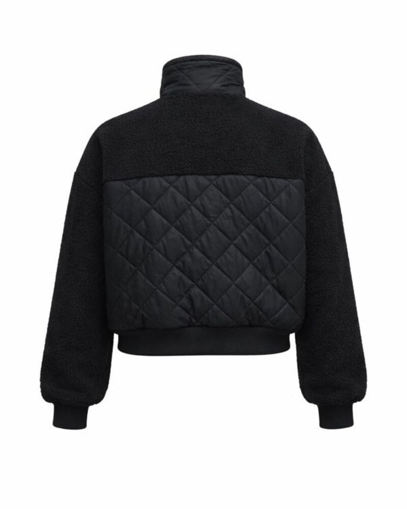 Vero Moda Tess Teddy Quilted Coat | Black