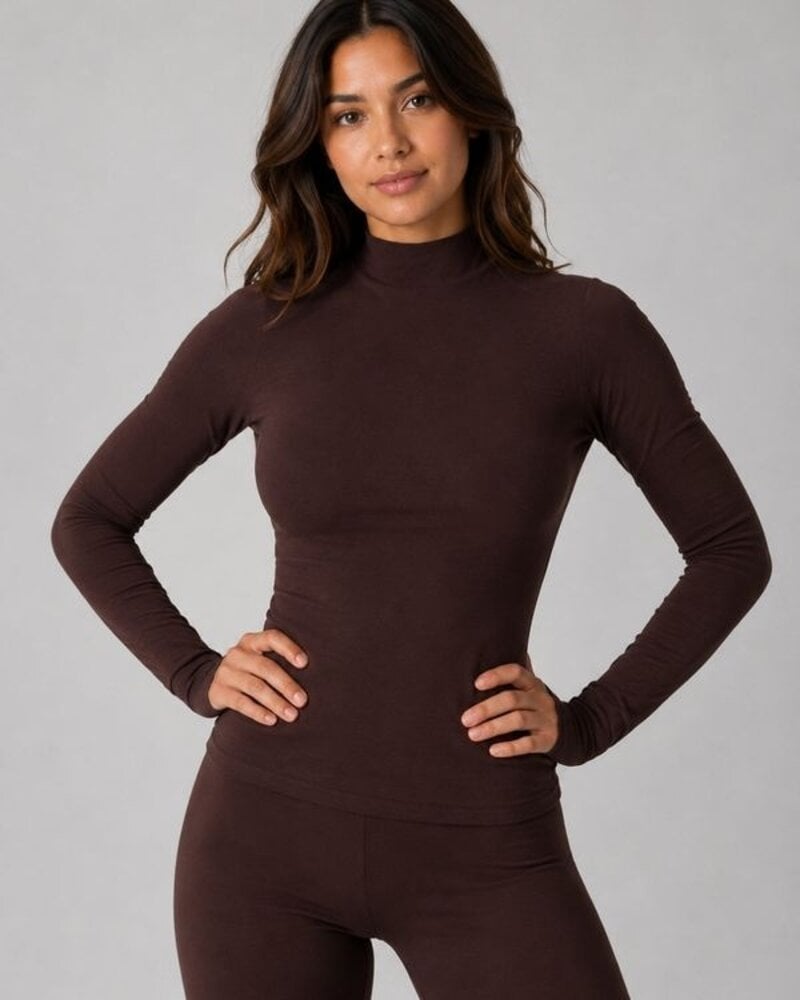 Form Mockneck Long Sleeve | Espresso