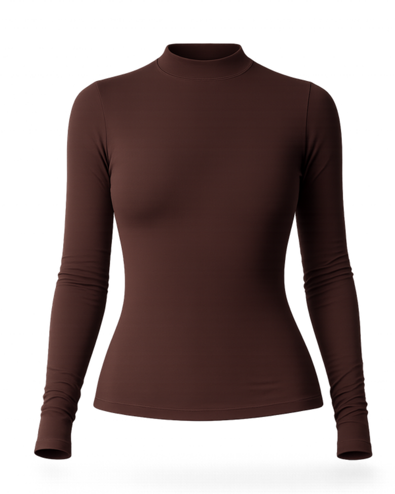 Form Mockneck Long Sleeve | Espresso
