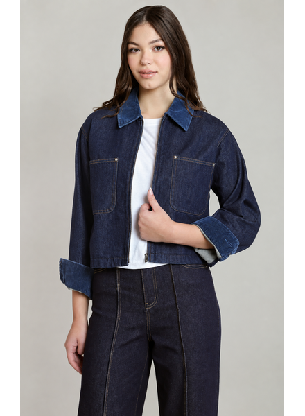 Indigo Contrast Denim Jacket