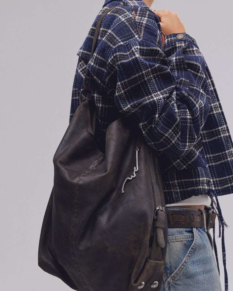 Free People Dallas Leather Tote | Carbon