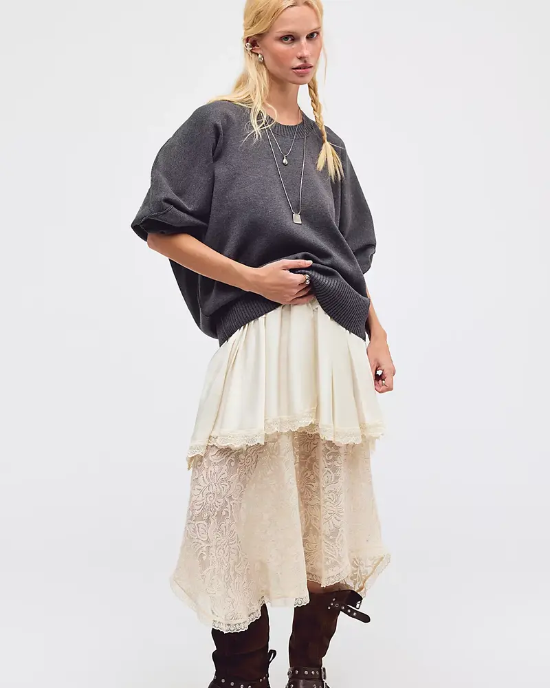 Free People Alma Pullover | Heather Grey
