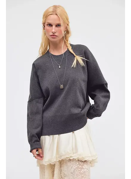 Free People Alma Pullover | Heather Grey