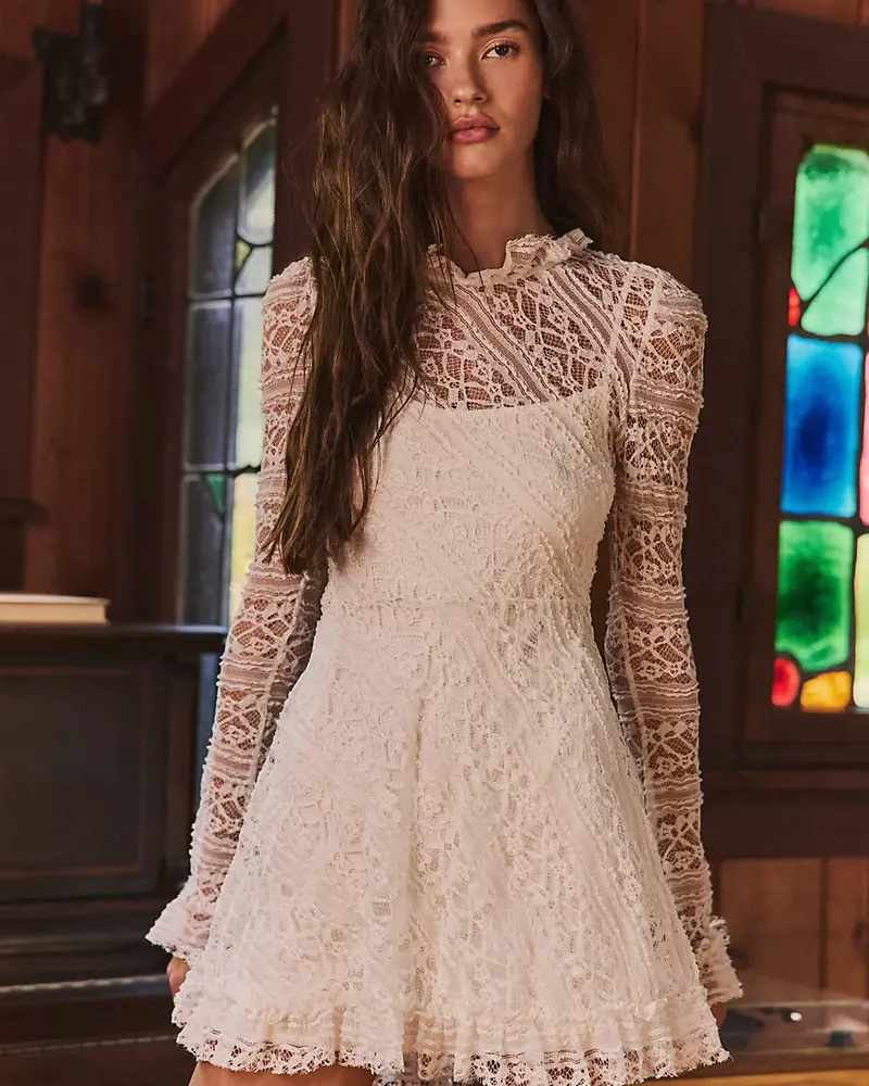 Free People Woodland Whispers Mini Dress