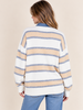 Candice Denim Trim Sweater Top | Yellow Stripe