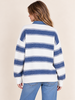 Candice Denim Trim Sweater Top | Blue Stripe