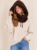 Belle 2-in-1 Vegan Fur Hood Scarf | Brown