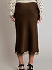 Fiona Satin Lace Skirt | Brown