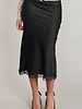Fiona Satin Lace Skirt | Black