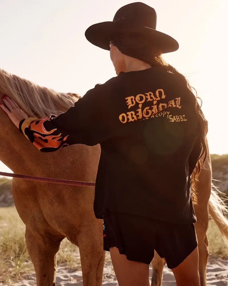 Sabbi Flaming Cowboy Diego Sweater | Black