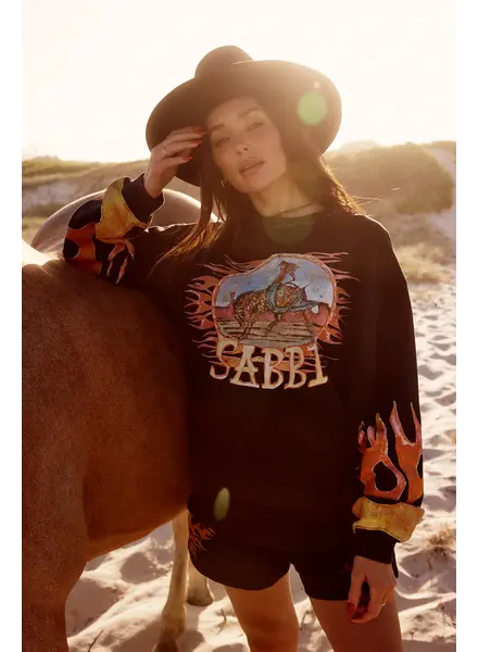 Sabbi Flaming Cowboy Diego Sweater | Black