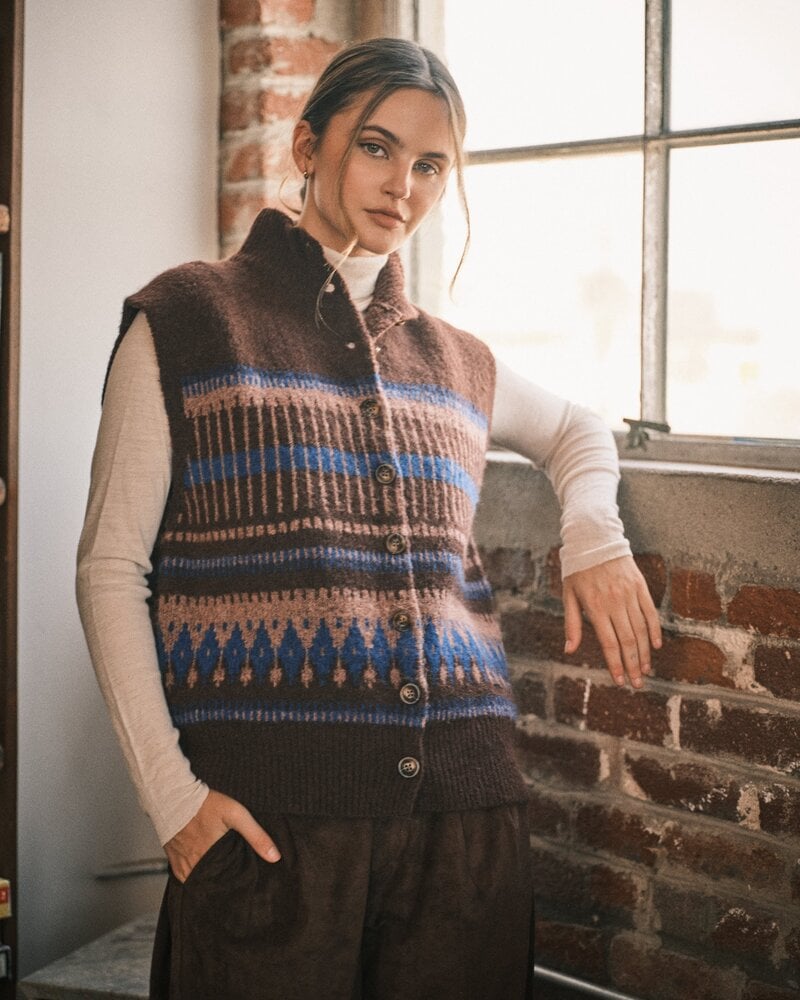 Jennifer Button-Down Sweater Vest