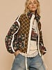 Patchwork Quilted Bomber | Brown