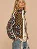 Patchwork Quilted Bomber | Brown