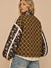Patchwork Quilted Bomber | Brown