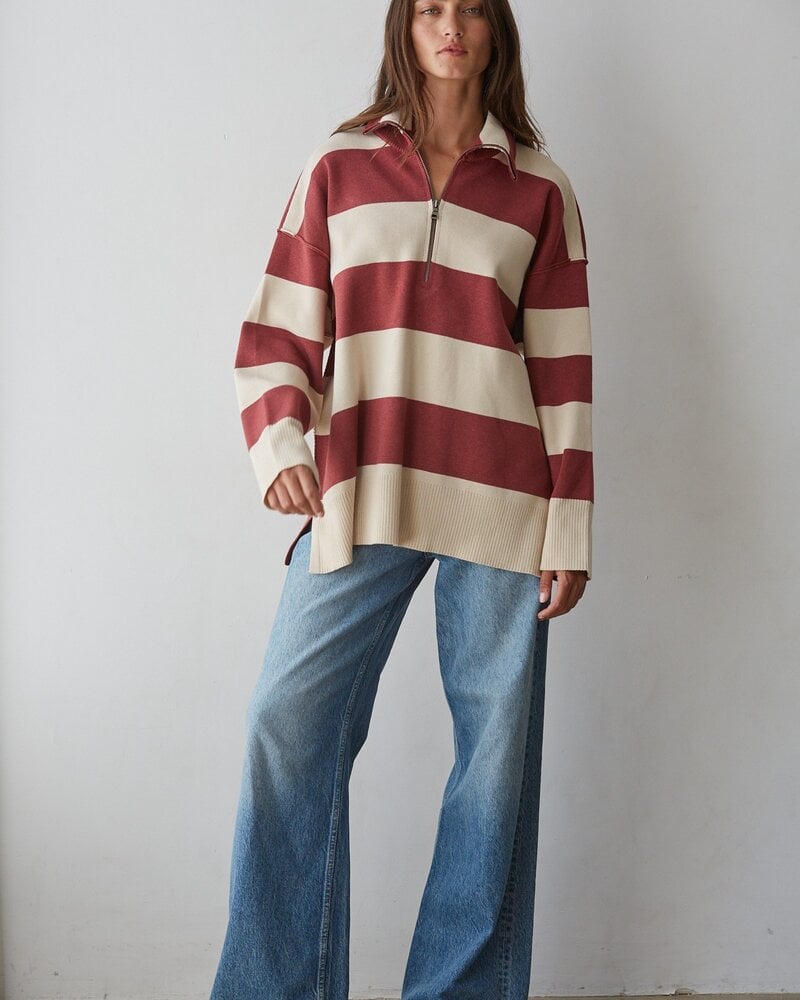 Fontaine Half Zip | Burgundy