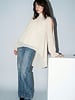 Sandra Cold-shoulder High-low Top | Cream