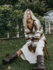 OTTWAY Wilde Fluffy V-Neck Oversized Sweater