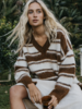 OTTWAY Wilde Fluffy V-Neck Oversized Sweater