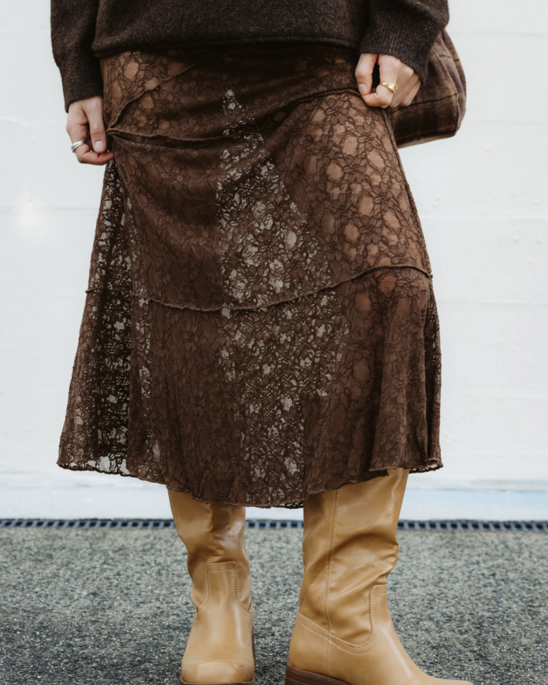 OTTWAY Moonlace Lace Midi Skirt