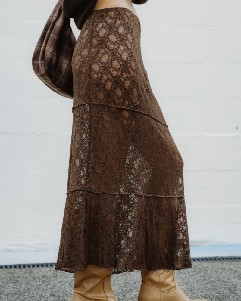OTTWAY Moonlace Lace Midi Skirt